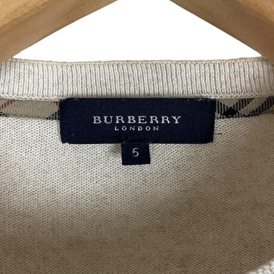 Camisa de manga corta Burberry para hombre talla 5 (grande) bordada en crema Foto 4 de 4