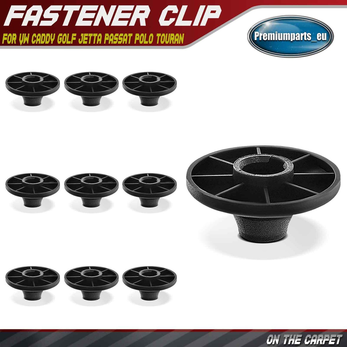 10x Carpet Fastening Clips With Lock Washer For BMW - Interior Floor Mat & Carpet Clips