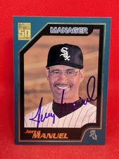 AUTOGRAPH on card: Jerry Manuel 2000 Topps #327