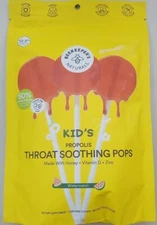 Beekeeper's Naturals Kids Propolis Throat Soothing Pops WATERMELON 15ct EXP 6/27