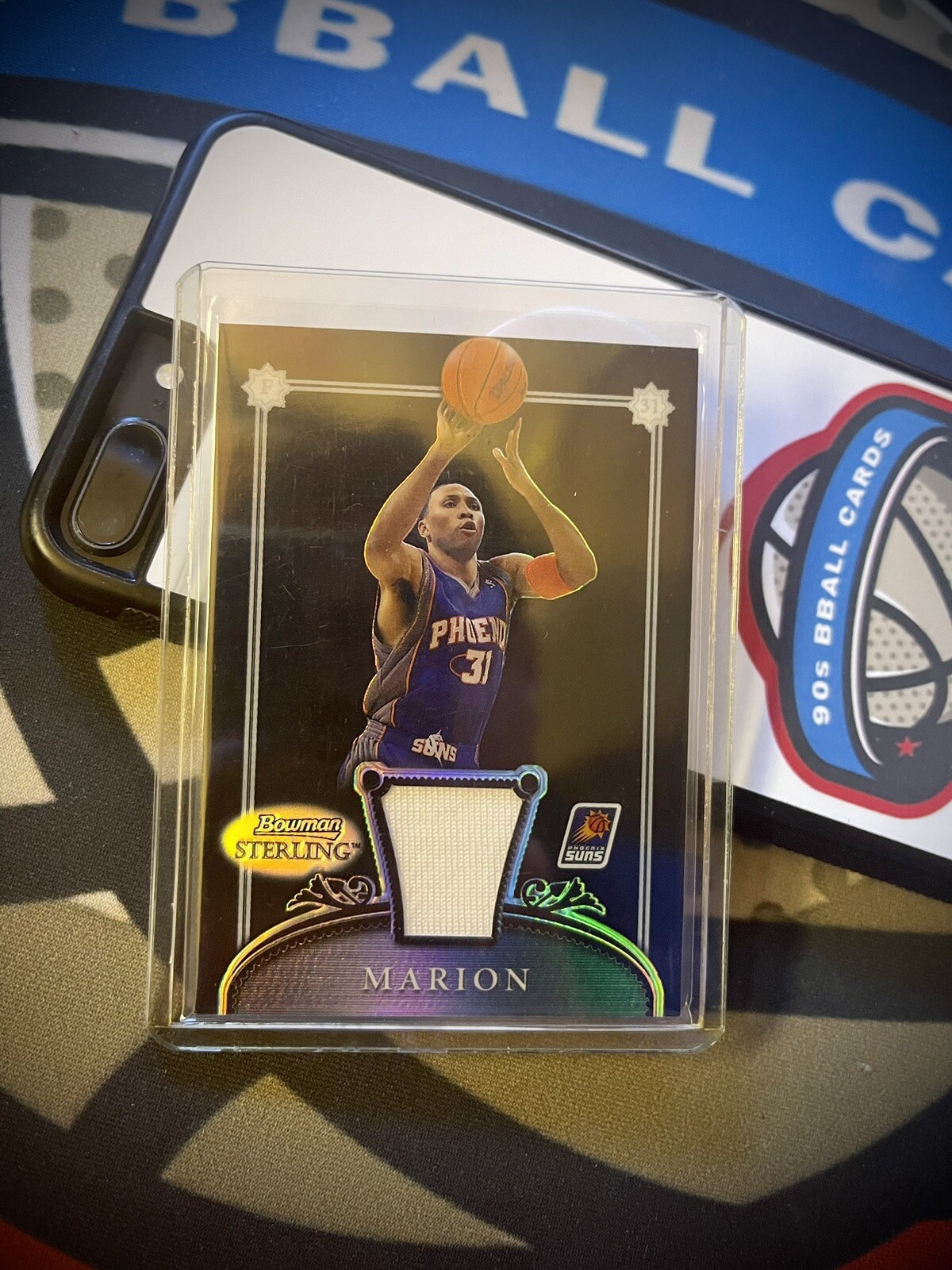 2006-07 Topps Bowman Sterling Black Refractor Shawn Marion 7/25 Game Worn Chrome