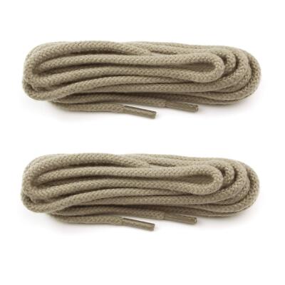 Schuhschnur 2 Paar taupe Kordel 140 cm Stiefel/Schnürsenkel