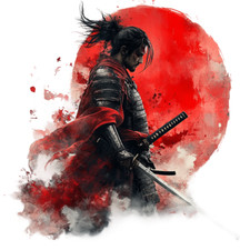 Deko Bild Samurai Krieger Kämpfer Japan Wandbild Wanddeko Dekofliese Wandfliese