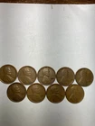 1920-29-P LINCOLN WHEAT CENT PENNY LOT, 9 COINS,  ALL FINE-VERY FINE!!