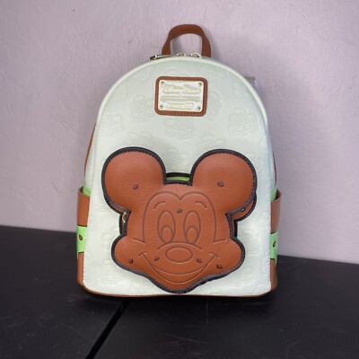 Mickey Mouse Cream Patterned Mini Backpack Amazon.com: Loungefly Disney Mickey Mouse Ice Cream Mini  main image 3