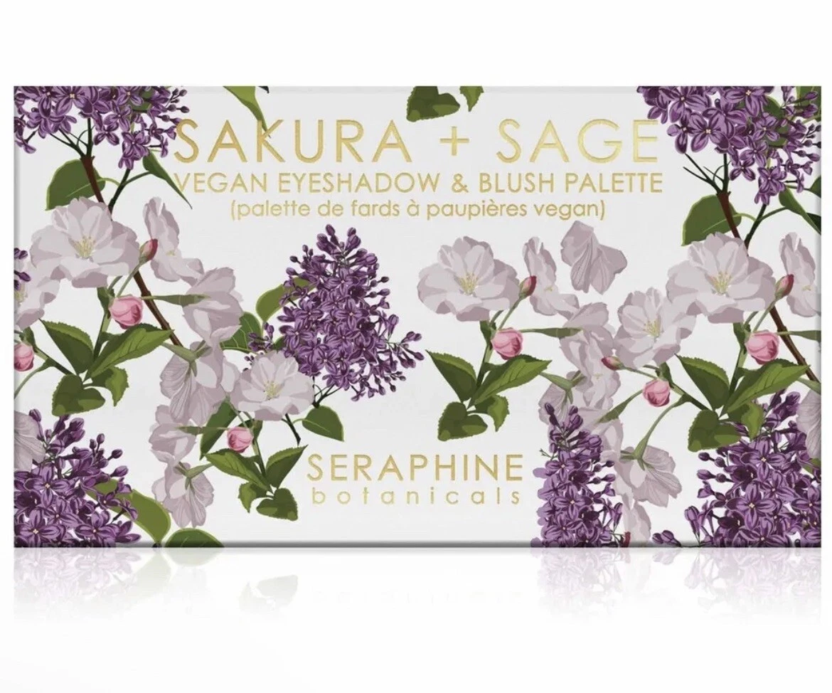 Seraphine Botanicals Sakura + Sage - Vegan Eyeshadow & Blush Palette