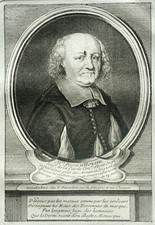 PIERRE D HOZIER GENEALOGIST (1592-1660) MARSEILLE PORTRAIT ENGRAVING 18th century