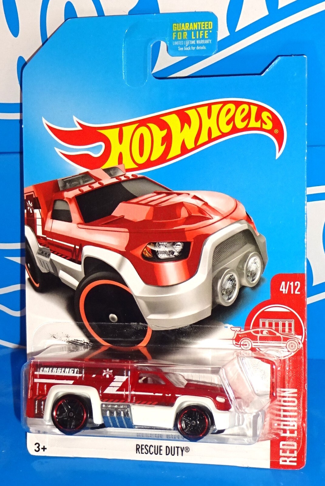 Hot Wheels 2017 Target Red Edition Series Rescue Duty Red & White w/ PR5s
