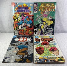 Collectible Comics DC Marvel 4 Pack Alpha Flight G.I. Combat Super Powers Dusk