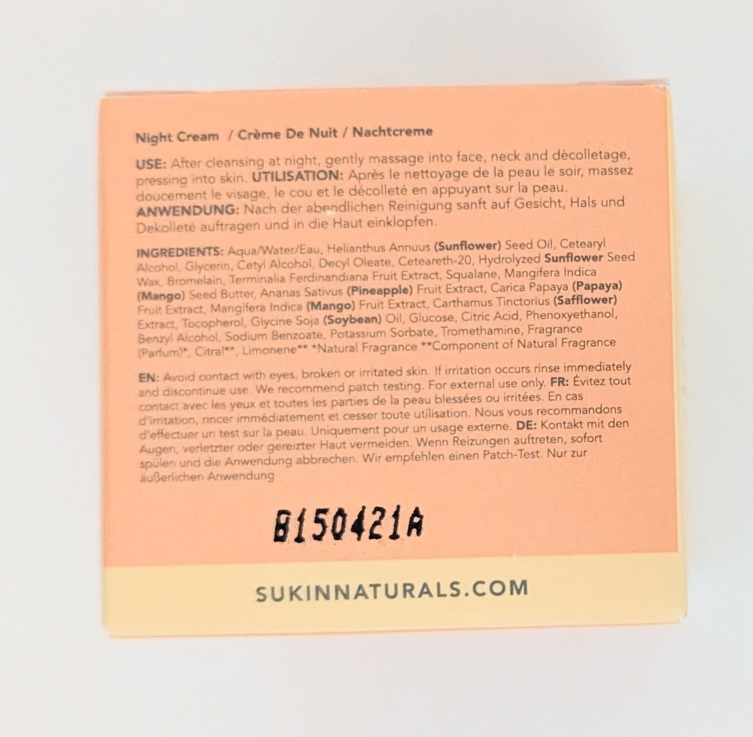 Sukin Brightening Glow Night Moisturiser 1.69 fl oz