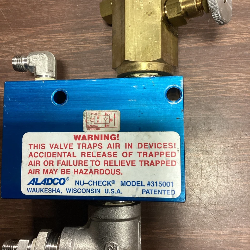 ALADCO 315001 NU-CHECK VÁLVULA DE RETENCIÓN NEUMÁTICA F02 Foto 2 de 4