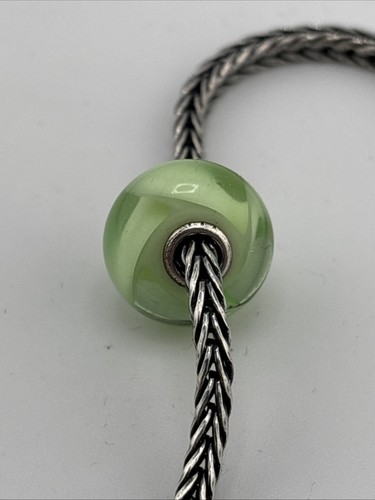 Autentico Trollbeads Green Swirl Design Unico #286 NUOVO - Foto 3 di 6
