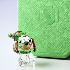 NEW SWAROVSKI Brand 5625856 Christmas Holiday Cheers Beagle Dog Figurine Decor
