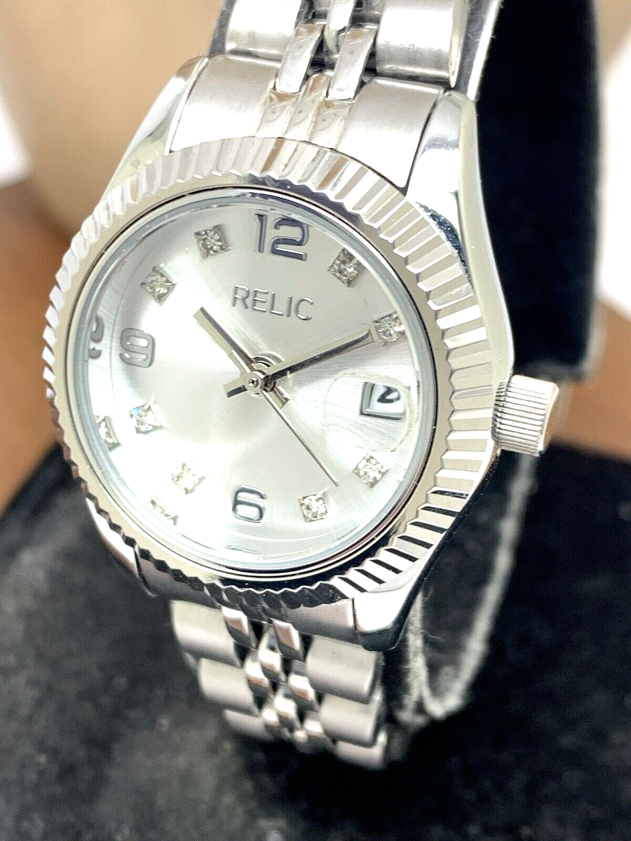 Relic by Fossil Women's Watch ZR12613 Quartz Silver Dial Stainless