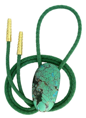 85.70 Carat Spiderweb Turquoise Cabochon Cab Gemstone Bolo Tie EPBT202/11824