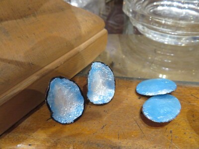 ancien lot de 2 paire boucles d oreille annees 60 cuivre