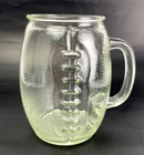 40 ounce Football Shaped Clear Glass Beer Mug Stein