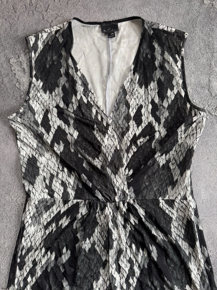 Vestido longo Just Cavalli 46 estampa animal cobra 🐍 poção luxo sem mangas raro - Imagem 4 de 4