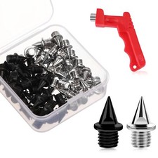 1/4 Inch Carbon Steel Track Spikes 60PCS Lighter Weight Carbon Spikes with Sp...