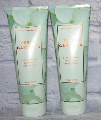 2 BATH & BODY WORKS FRESH GARDENIA ULTRA SHEA ALOE BODY CREAM LOTION  8 OZ NEW