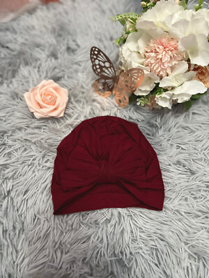 Danmy Baby Girl Hat With Bow Hat Toddlers Soft Turban Knotting Hat Cap