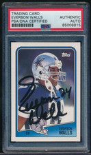1988 Topps #268 Everson Walls PSA/DNA signed auto autograph centered crisp sig