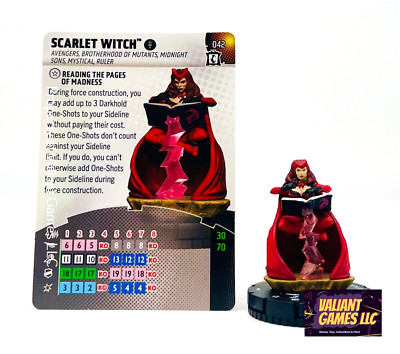 Marvel Heroclix Scarlet Witch #042  w/ Card Collector's Trove Set