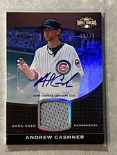 2011 Topps Triple Threads Andrew Cashner Sepia GU Patch Auto /75 #TTUAR-27 Cubs