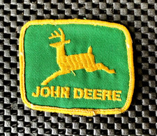 JOHN DEERE EMBROIDERED SEW ON ONLY PATCH GREEN BACKGROUND FARM 2 3/4" x 2 1/4"
