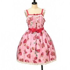 Angelic Pretty - royal strawberry dress - fit size small - japan egl lolita