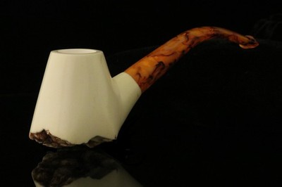 srv - Natural Volcano Block Meerschaum Pipe with fitted case M3323