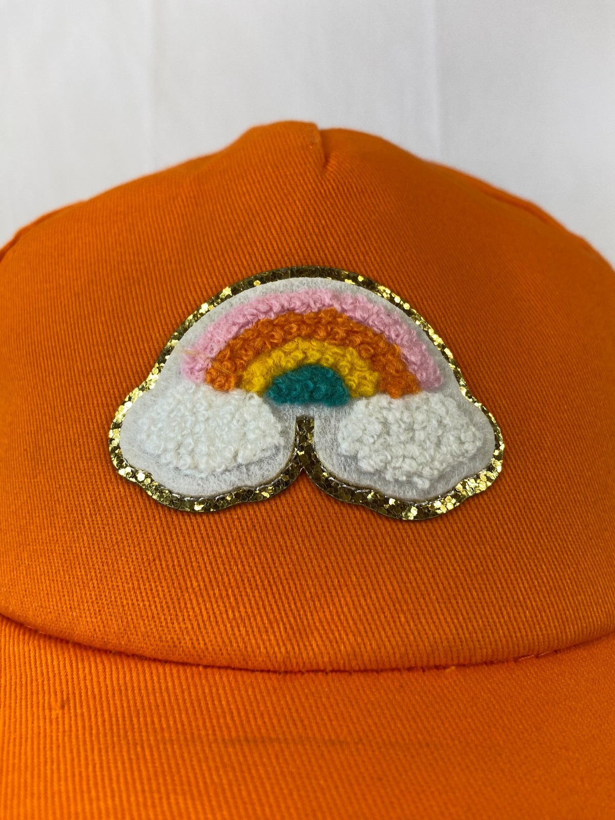 Rainbow Patch Baseball Cap Strapback Hat Orange C… - image 2