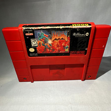 Williams Entertainment DOOM Super Nintendo SNES Game Cartridge Red Shell M NTSC