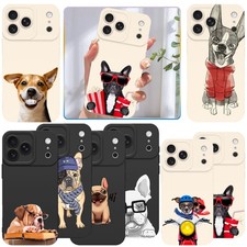 Lovely Dog Silicone Phone Case For iPhone 16e 15 14 12 11 13 17 Shockproof Cover