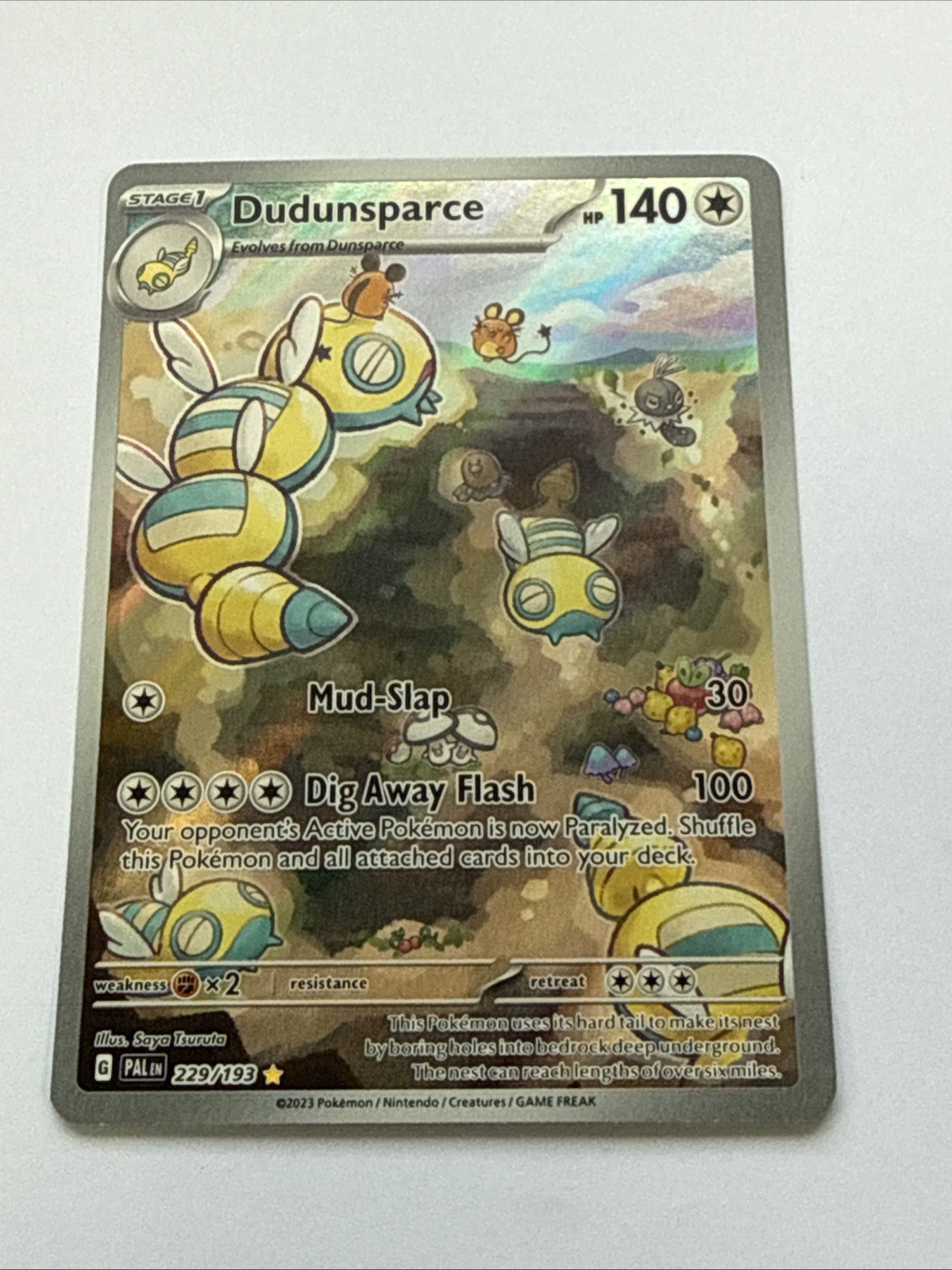 Dudunsparce IR 229/193 Pokemon Paldea Evolved Full Art Illustration Rare NM