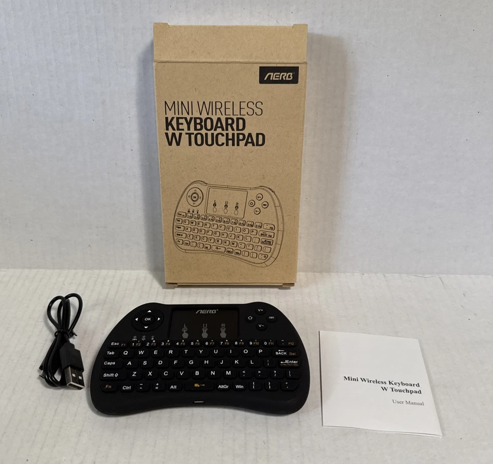 2.4GHz Mini Wireless Keyboard w/Mouse Touchpad LED Backlit New in Box - Image 2 of 4