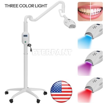 Dental Mobile Teeth Whitening Light Lamp Teeth Machine Blue/Red/Purple Light US