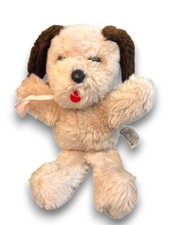 Vintage 1977 Skip Russ Berrie Plush Tan Dog Stuffed Animal 8''
