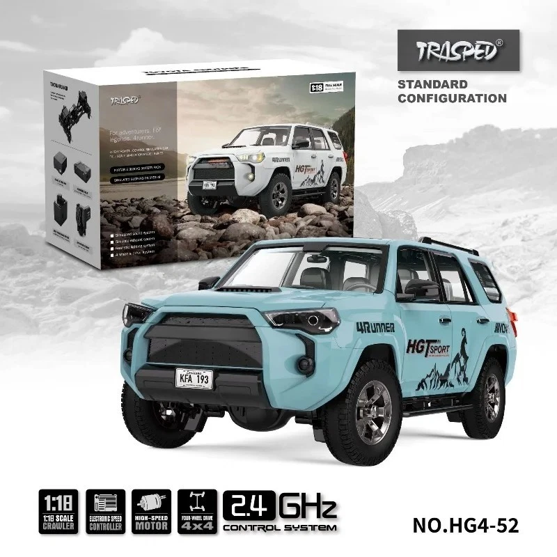 Camión de radiocontrol Toyota 4Runner HG4-52 1/18 estándar 6 canales 2,4 G coche todoterreno 7,4 V 500 mAh Foto 3 de 4