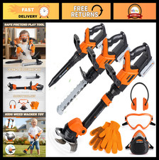 3-in-1 Kids Garden Tools Set - Weed Wacker, Leaf Blower  Chainsaw, Realistic So