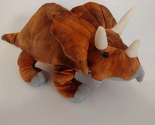 Plush 25" Triceratops Orange Rust Soft Stuffed Animal Toy Tom's DolGen Dinosaur