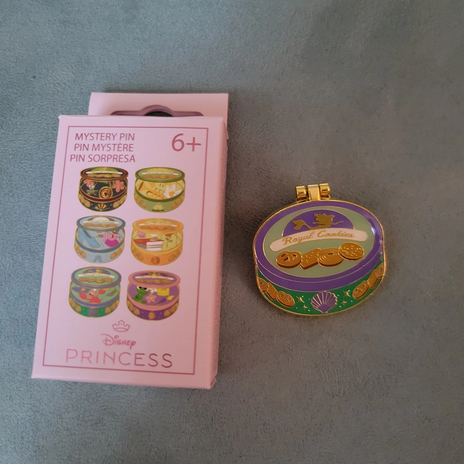 Disney Princess Royal Cookie Tin Ariel Pin Boxlunch Exclusive Hinged