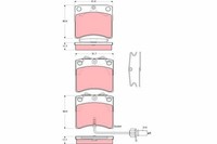 1 X Bremsbelagsatz BremsbeläGe TRW GDB1368 FüR VW