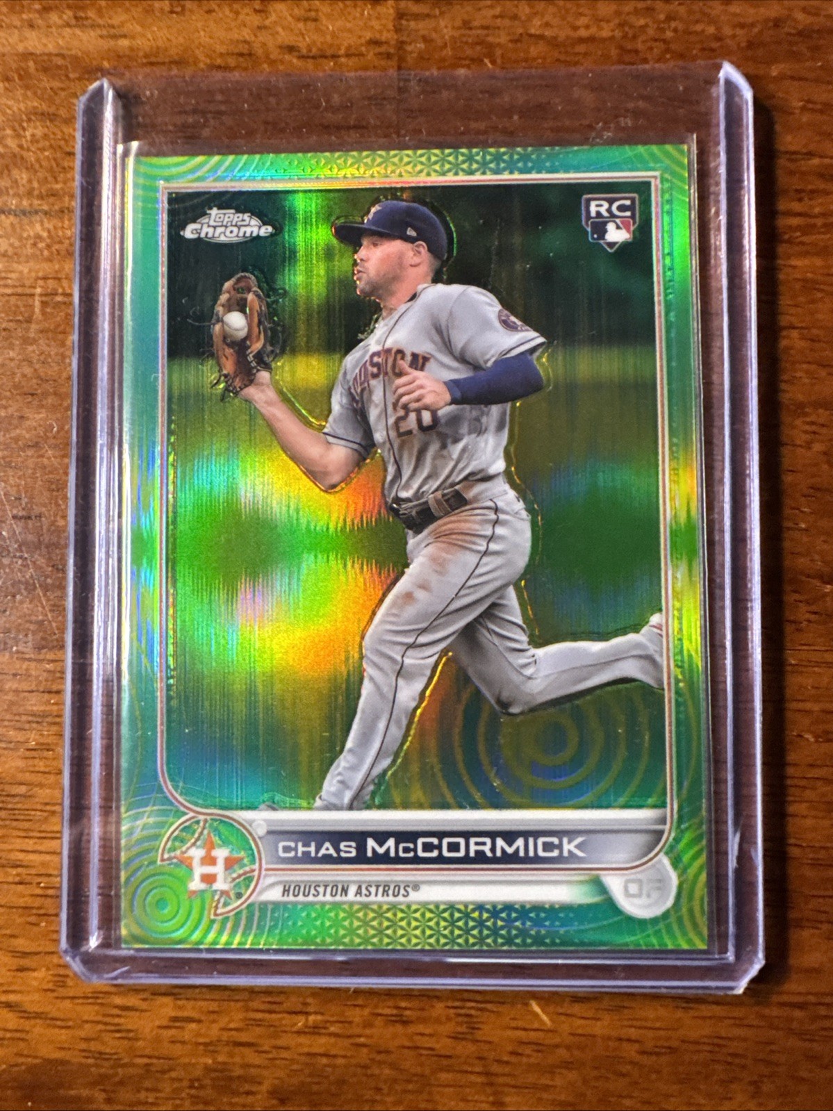 2022 Topps Chrome Sonic - Chas McCormick #43 Green/Yellow Sonic Refractor /99 RC