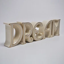 Lenox Dream Gold Plating Letter Sculpture Figurine Ornament Home Decor Gift