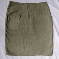 Vintage Gitano Pencil Skirt Army Green Grunge 80s 90s  Womens Size 13/14