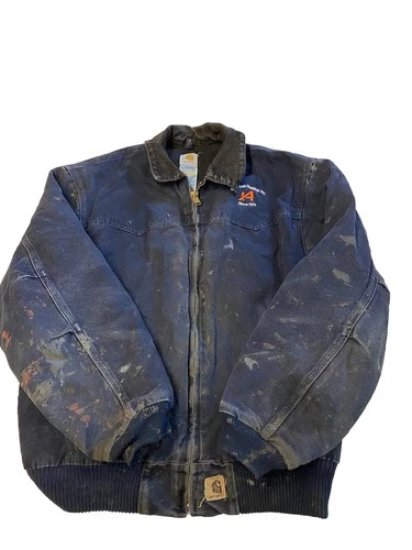 Mens CARHARTT Blue Vintage Y2K Lined Santa Fe Jacket Sz XL  J14 MDT