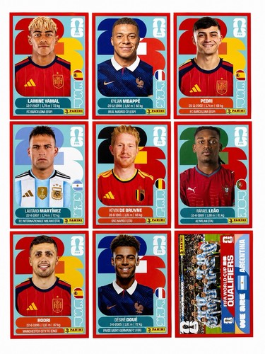 Panini World Cup 2026 RED Parallel Stickers - Choose Sticker !