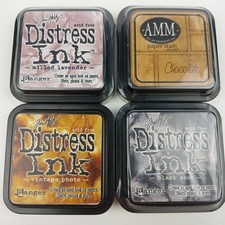 Mixed Lot 4 Tim Holtz  AMM Distress Oxide Ink Pad Ranger Scrapbook Stamp 3 NEW