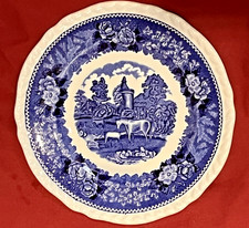 Vintage Adams English Scenic blau 7" Beilagen-/Teeteller Top Zustand